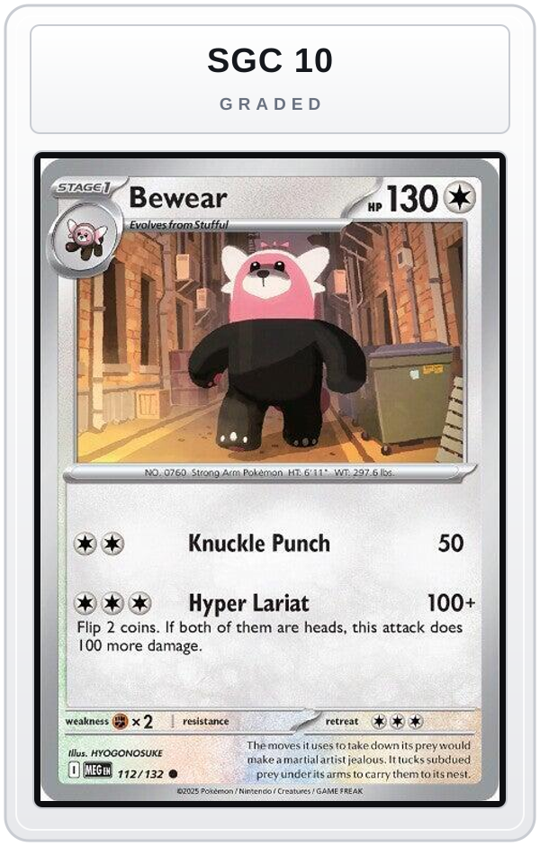 Graded - Bewear — SGC 10 graded overlay