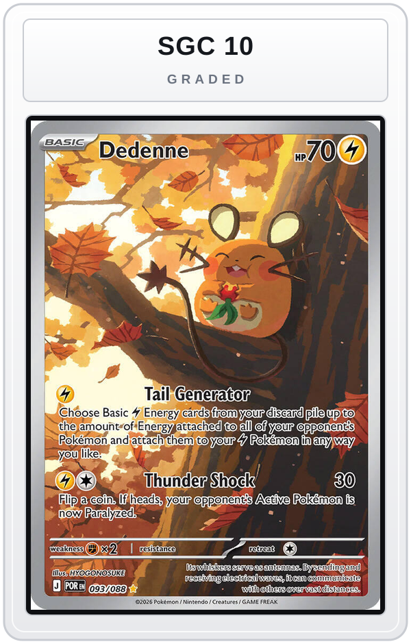 Graded - Dedenne - 093/088 — SGC 10 graded overlay