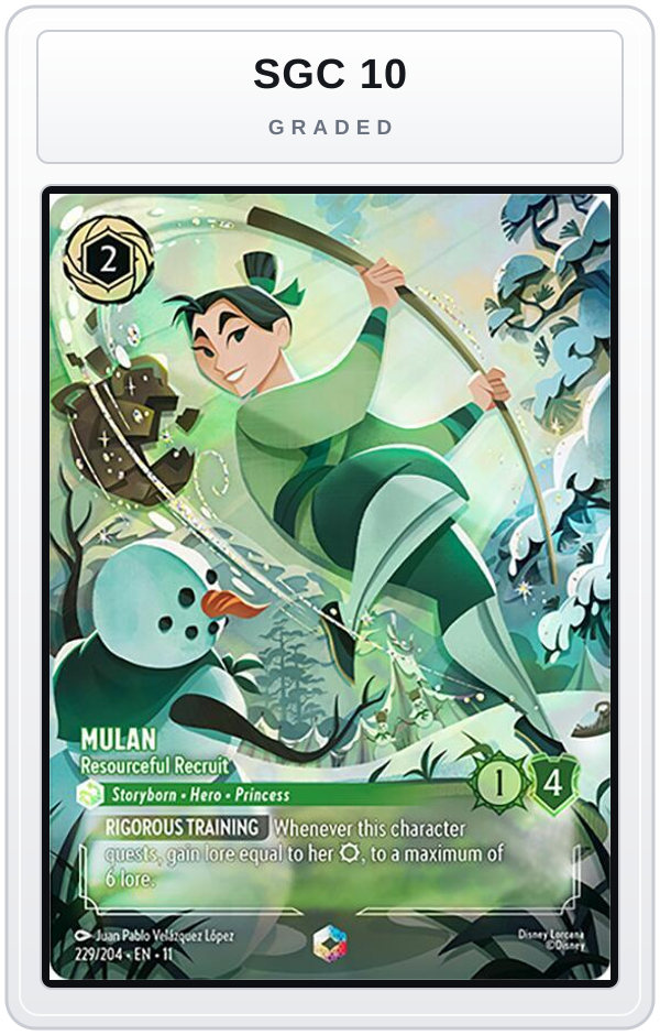 Graded - Mulan - Resourceful Recruit (Enchanted) — SGC 10 graded overlay