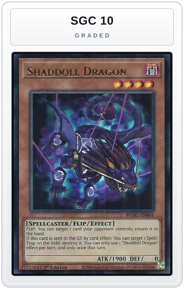 Graded - Shaddoll Dragon — SGC 10 graded overlay