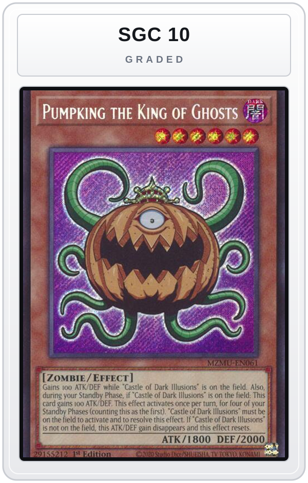 Graded - Pumpking the King of Ghosts — SGC 10 graded overlay