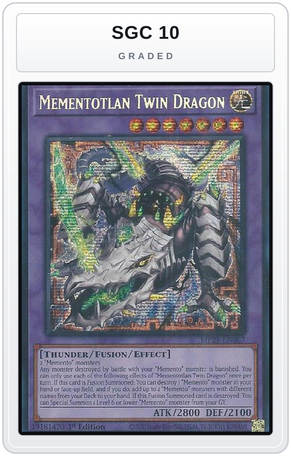 Graded - Mementotlan Twin Dragon — SGC 10 graded overlay