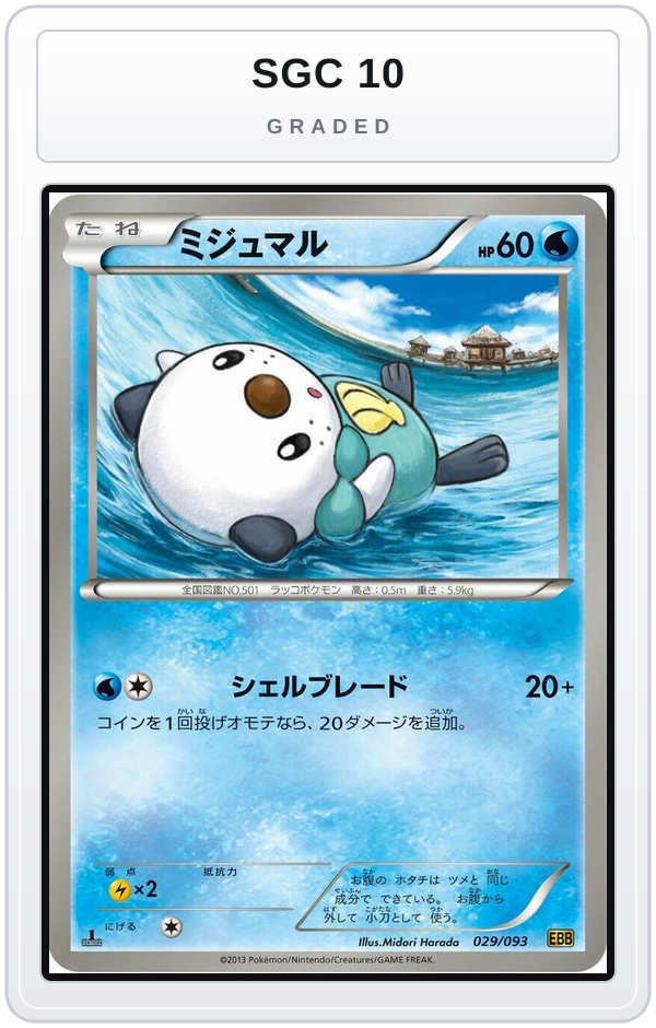Graded - Oshawott — SGC 10 graded overlay