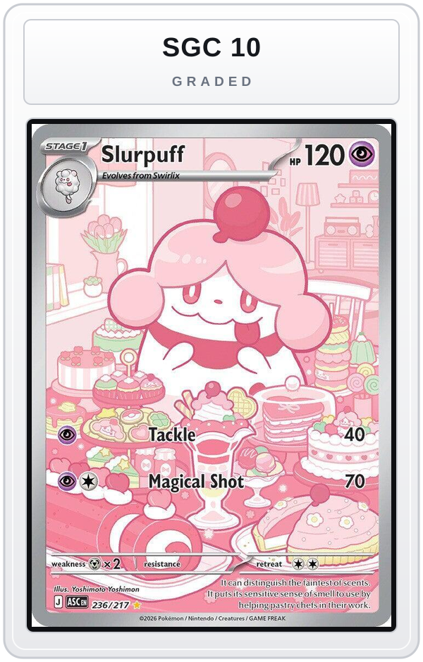 Graded - Slurpuff - 236/217 — SGC 10 graded overlay