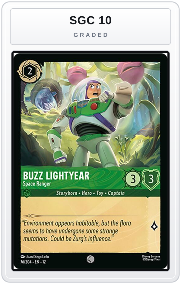 Graded - Buzz Lightyear - Space Ranger — SGC 10 graded overlay