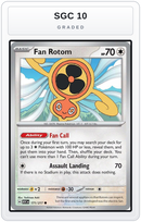 Graded - Fan Rotom - 171/217 — SGC 10 graded overlay