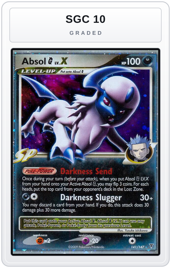 Graded - Absol G Lv.X — SGC 10 graded overlay