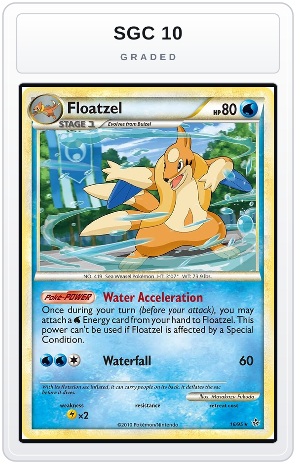 Graded - Floatzel — SGC 10 graded overlay