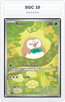 Graded - Rowlet - 090/088 — SGC 10 graded overlay
