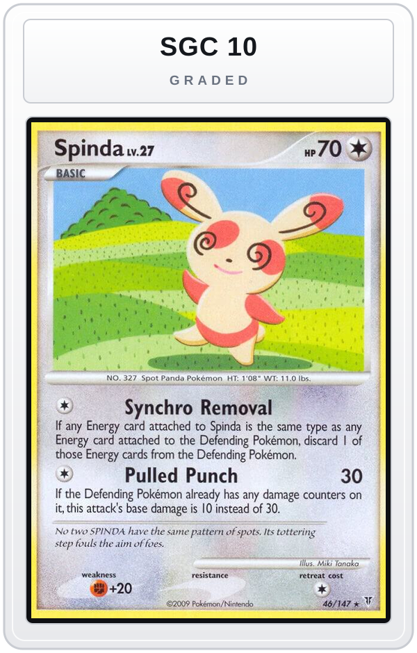 Graded - Spinda — SGC 10 graded overlay