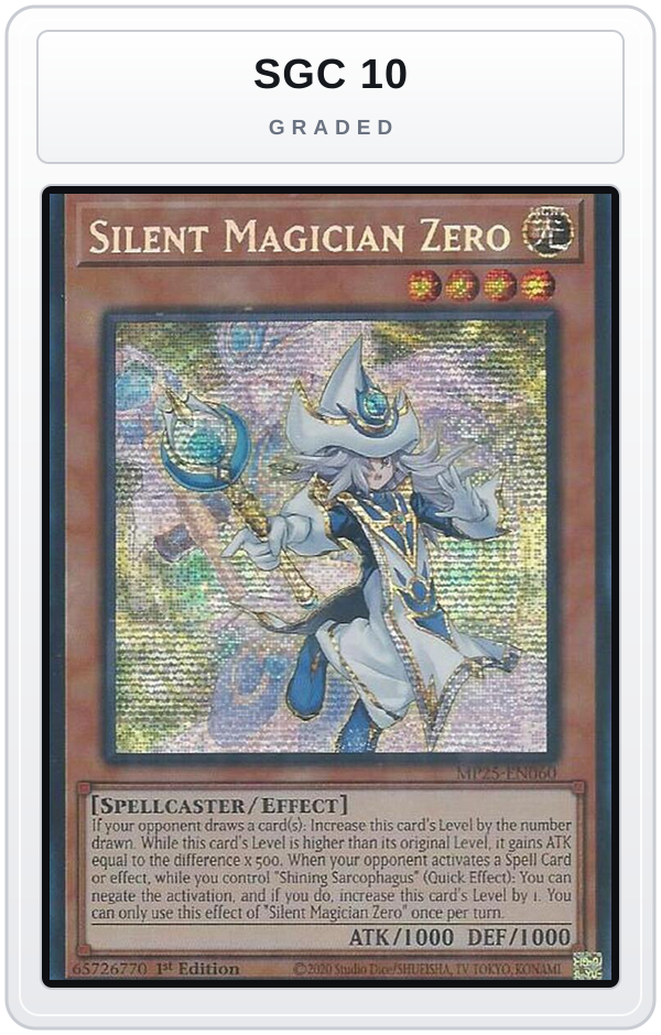 Graded - Silent Magician Zero — SGC 10 graded overlay