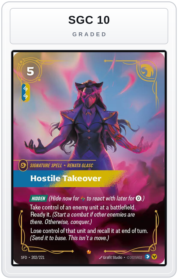 Graded - Hostile Takeover — SGC 10 graded overlay