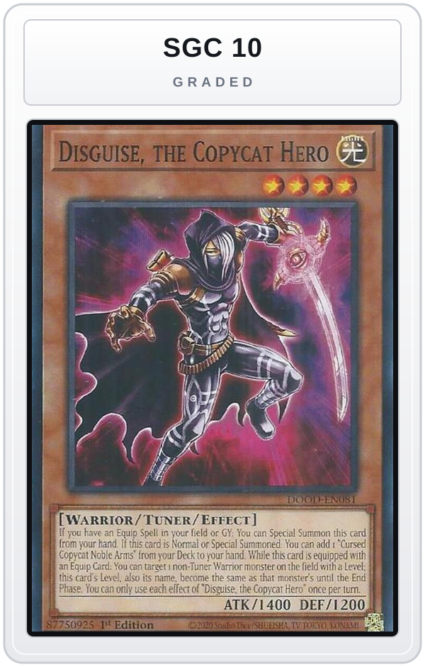 Graded - Disguise, the Copycat Hero — SGC 10 graded overlay