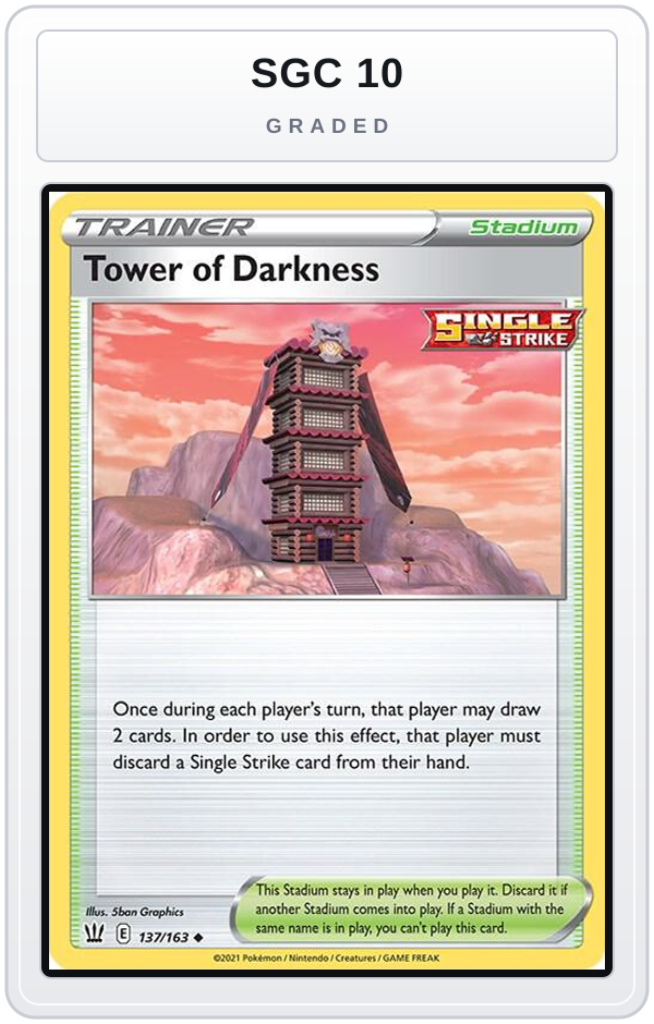 Graded - Tower of Darkness — SGC 10 graded overlay