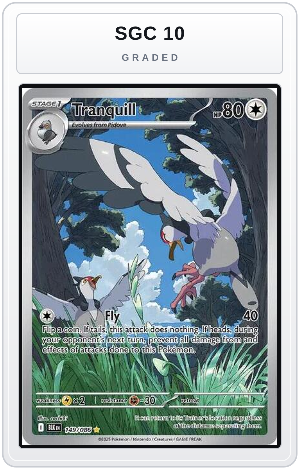 Graded - Tranquill - 149/086 — SGC 10 graded overlay