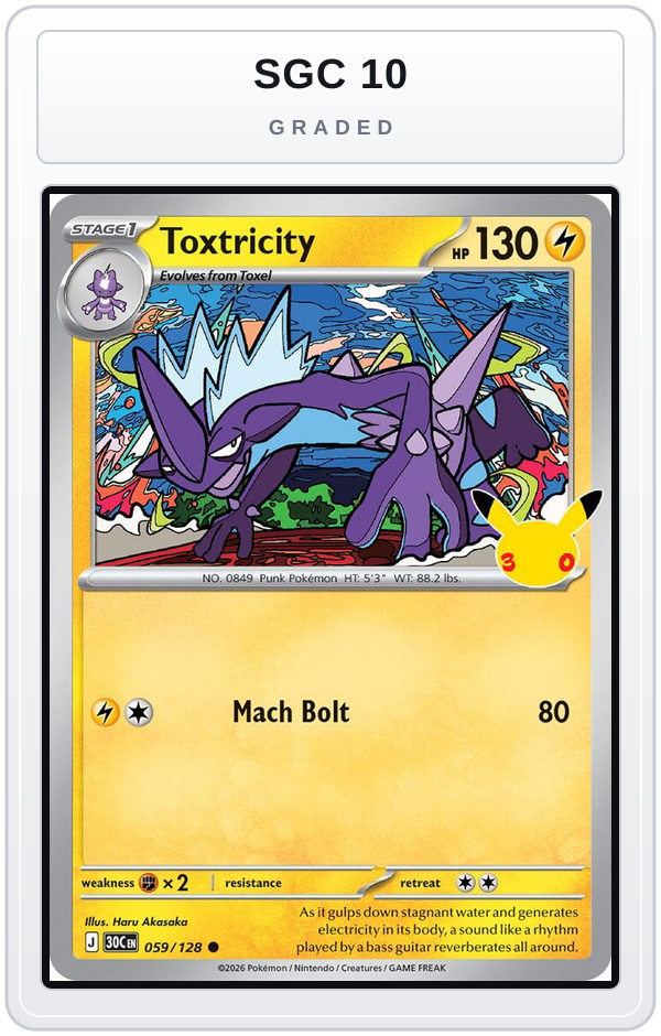 Graded - Toxtricity - 059/128 — SGC 10 graded overlay