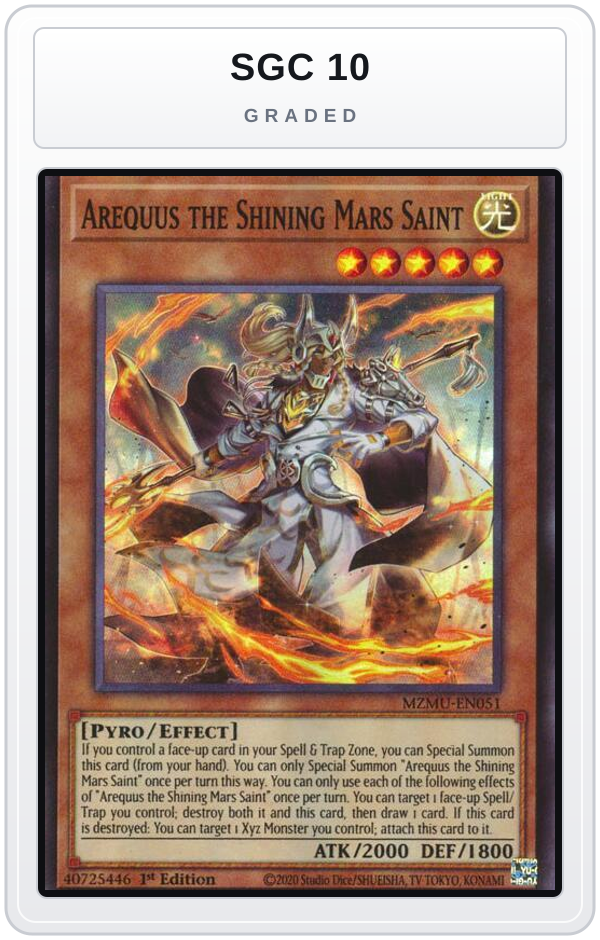 Graded - Arequus the Shining Mars Saint — SGC 10 graded overlay