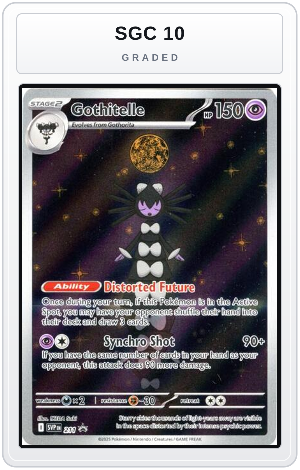 Graded - Gothitelle - 211 — SGC 10 graded overlay