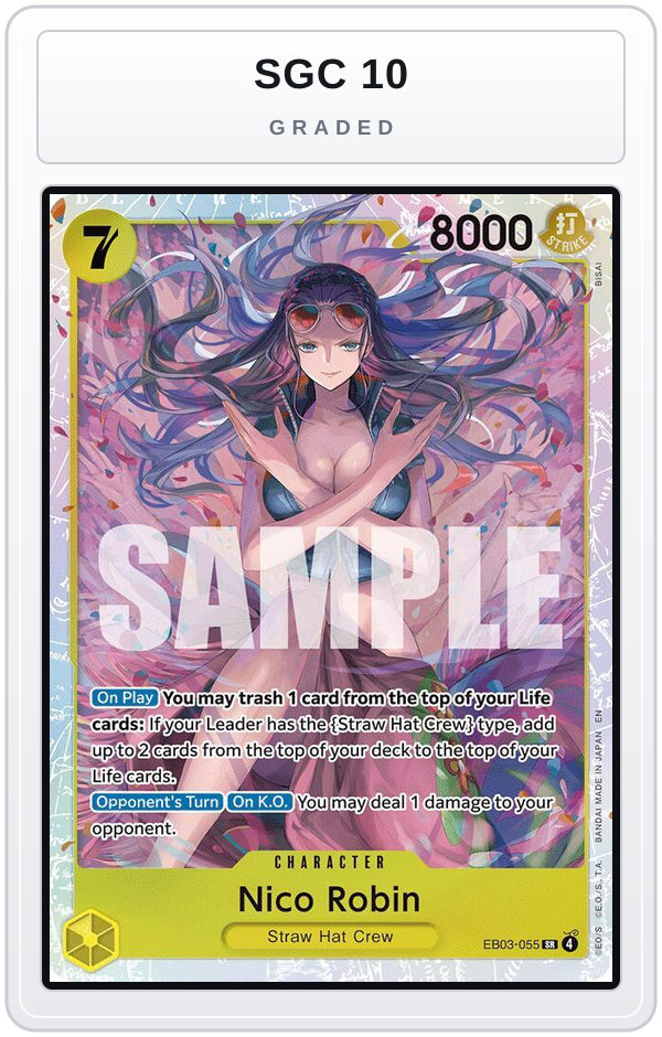 Graded - Nico Robin (055) — SGC 10 graded overlay