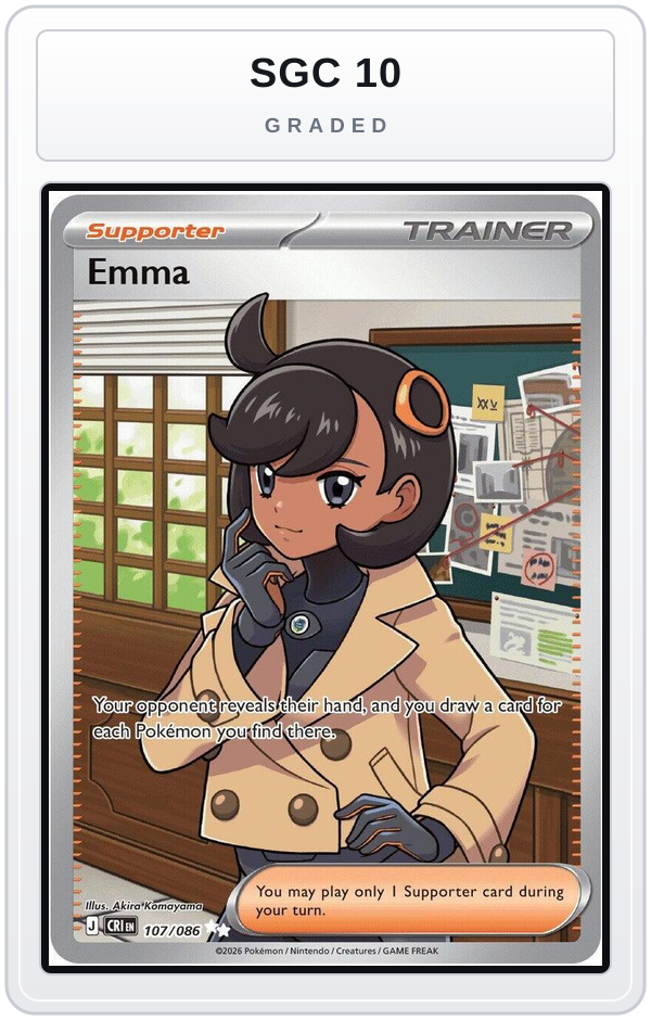 Graded - Emma - 107/086 — SGC 10 graded overlay