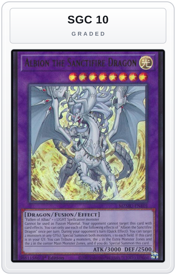 Graded - Albion the Sanctifire Dragon — SGC 10 graded overlay
