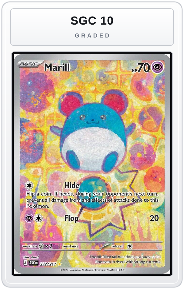 Graded - Marill - 232/217 — SGC 10 graded overlay