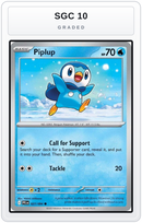 Graded - Piplup - 027/094 — SGC 10 graded overlay