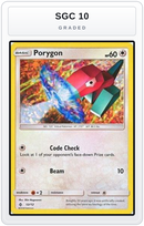 Graded - Porygon - 12/12 — SGC 10 graded overlay
