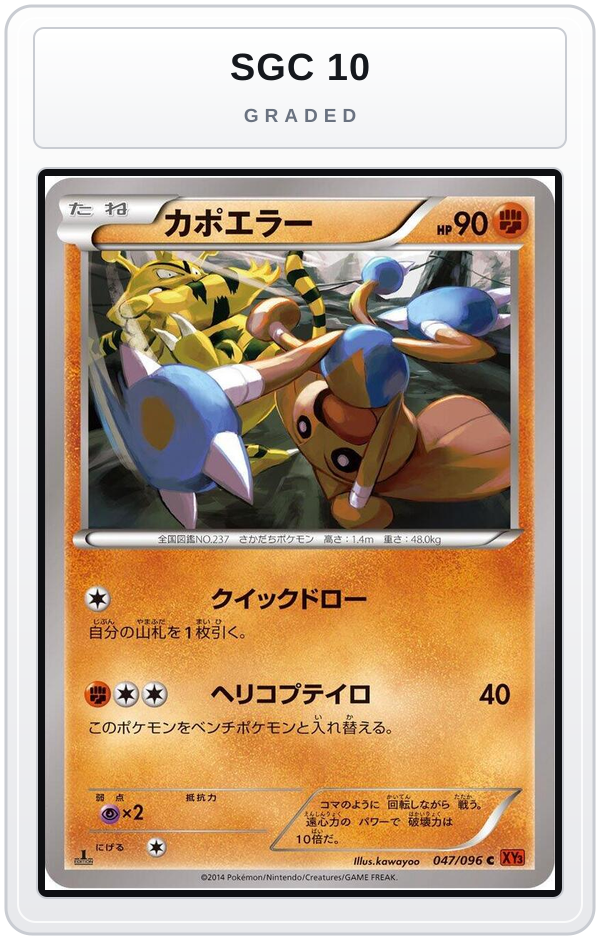 Graded - Hitmontop — SGC 10 graded overlay