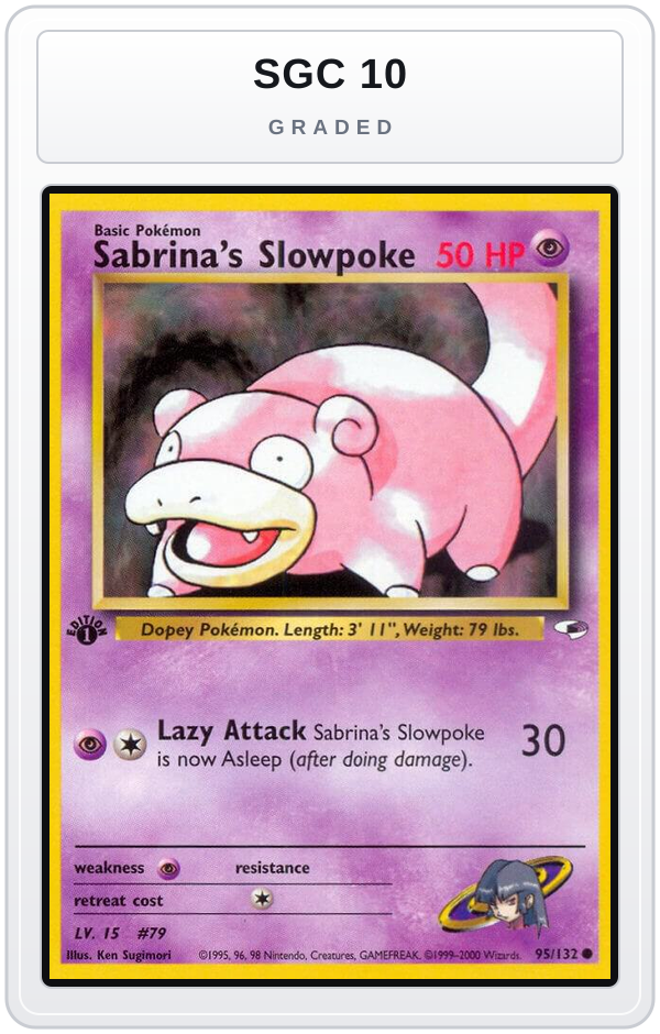 Graded - Sabrina's Slowpoke — SGC 10 graded overlay
