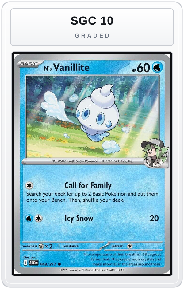 Graded - N's Vanillite — SGC 10 graded overlay
