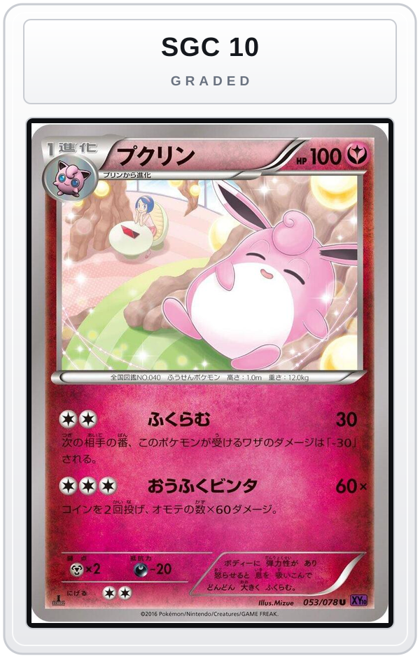 Graded - Wigglytuff — SGC 10 graded overlay