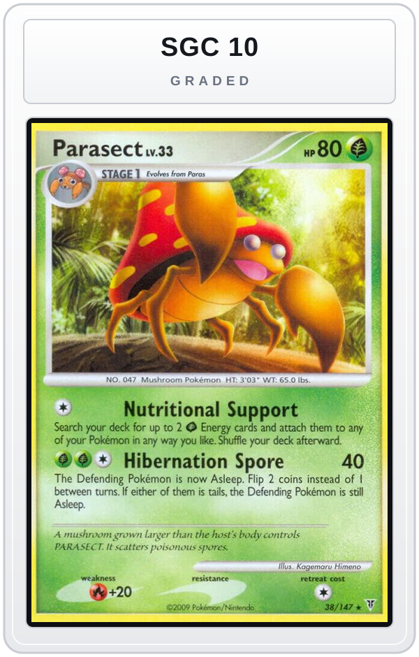 Graded - Parasect — SGC 10 graded overlay