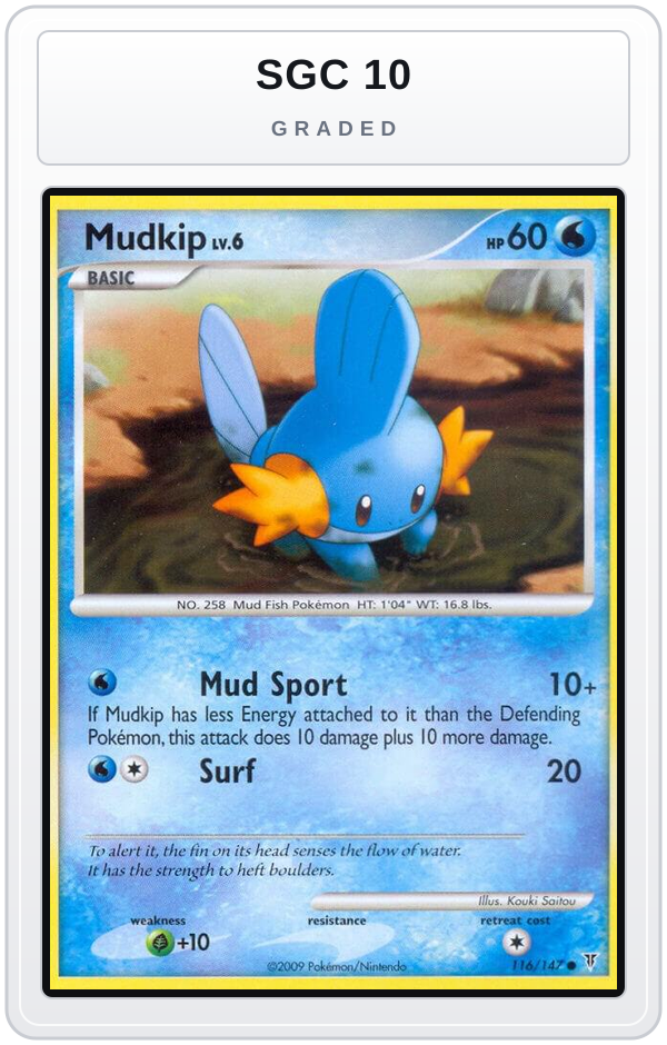 Graded - Mudkip — SGC 10 graded overlay