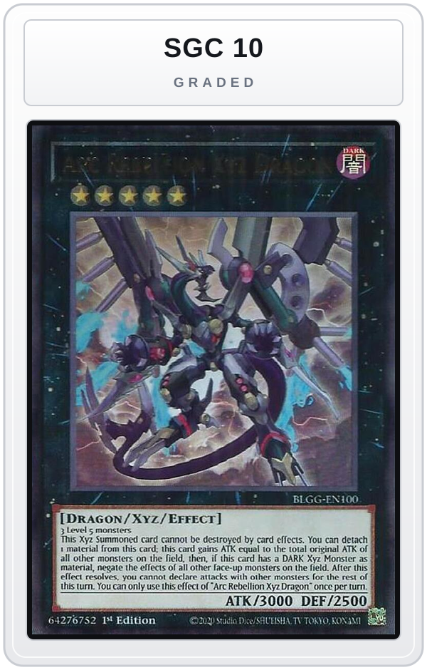 Graded - Arc Rebellion Xyz Dragon — SGC 10 graded overlay