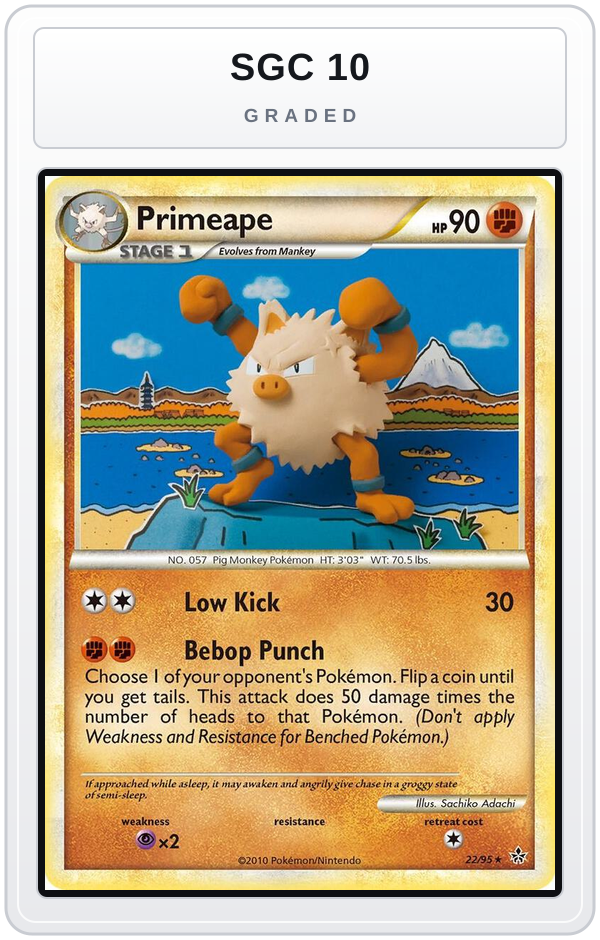 Graded - Primeape — SGC 10 graded overlay