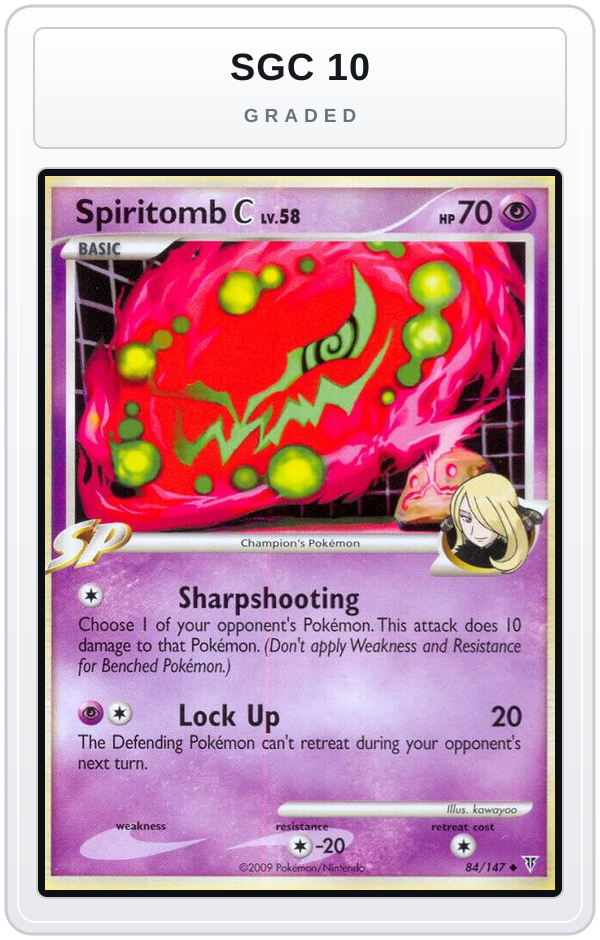 Graded - Spiritomb C — SGC 10 graded overlay