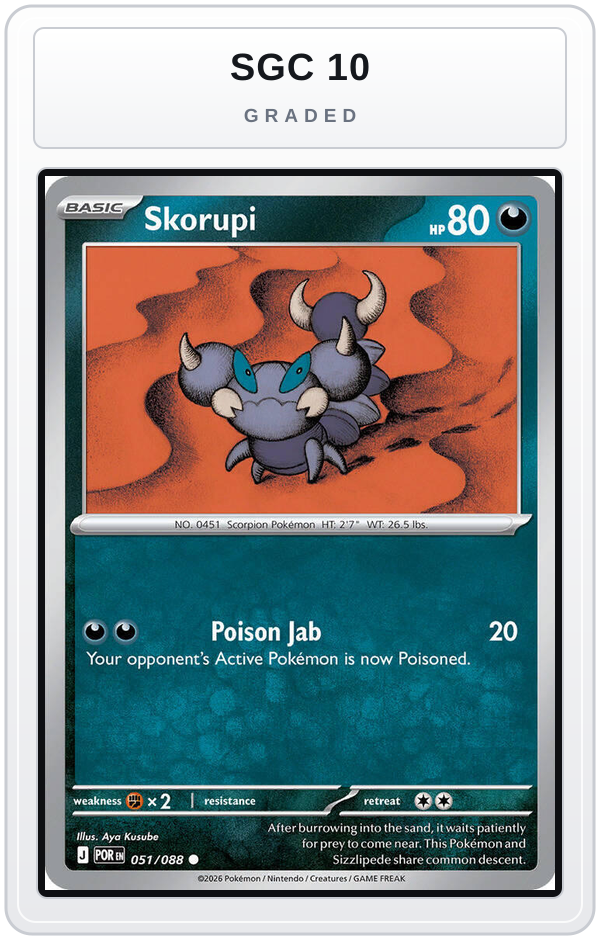 Graded - Skorupi — SGC 10 graded overlay