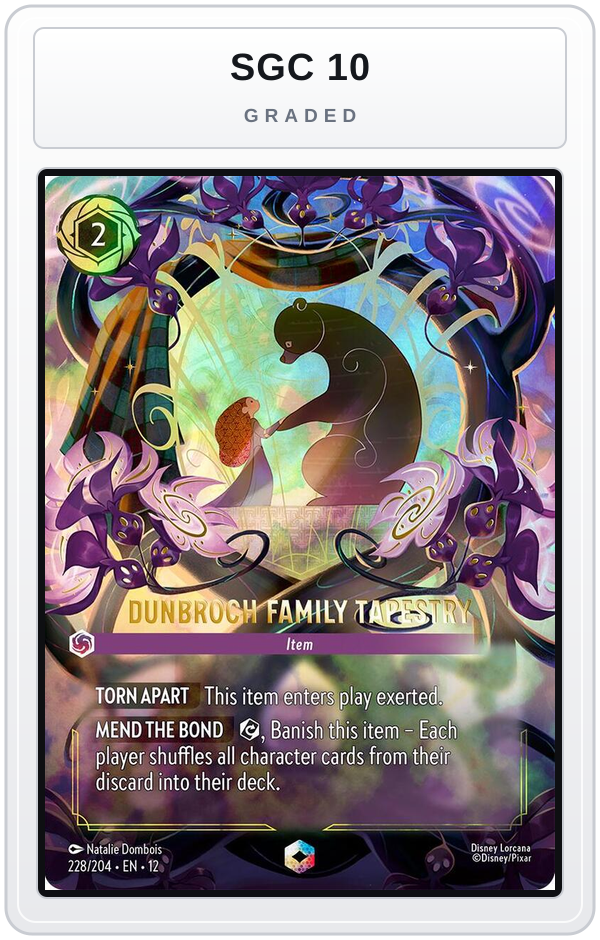 Graded - DunBroch Family Tapestry (Enchanted) — SGC 10 graded overlay
