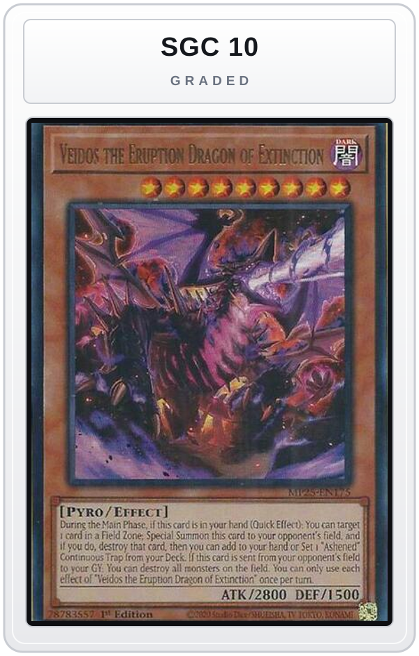 Graded - Veidos the Eruption Dragon of Extinction — SGC 10 graded overlay