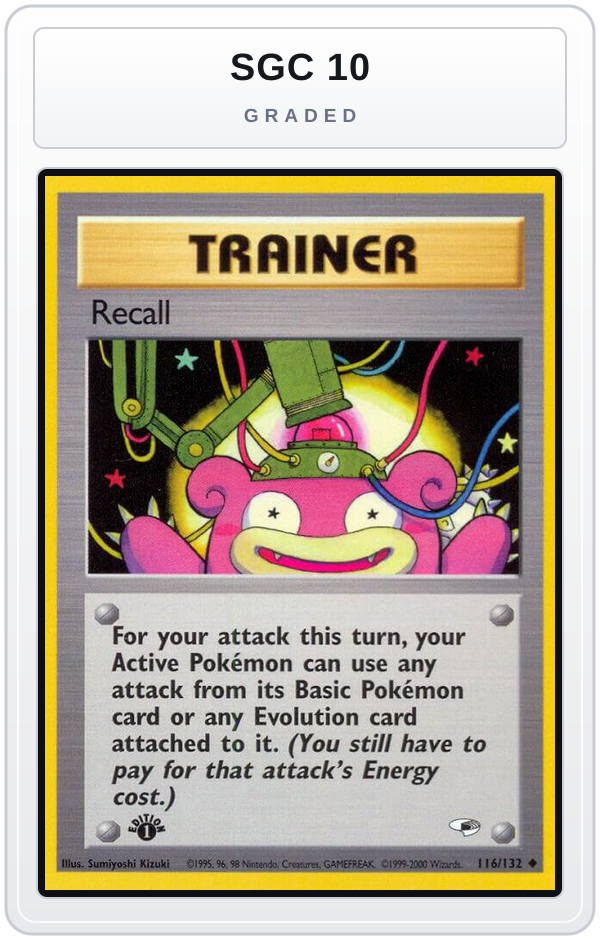 Graded - Recall — SGC 10 graded overlay