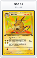 Graded - Raichu (29) — SGC 10 graded overlay