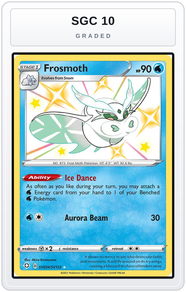 Graded - Frosmoth — SGC 10 graded overlay