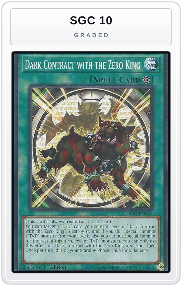 Graded - Dark Contract with the Zero King — SGC 10 graded overlay