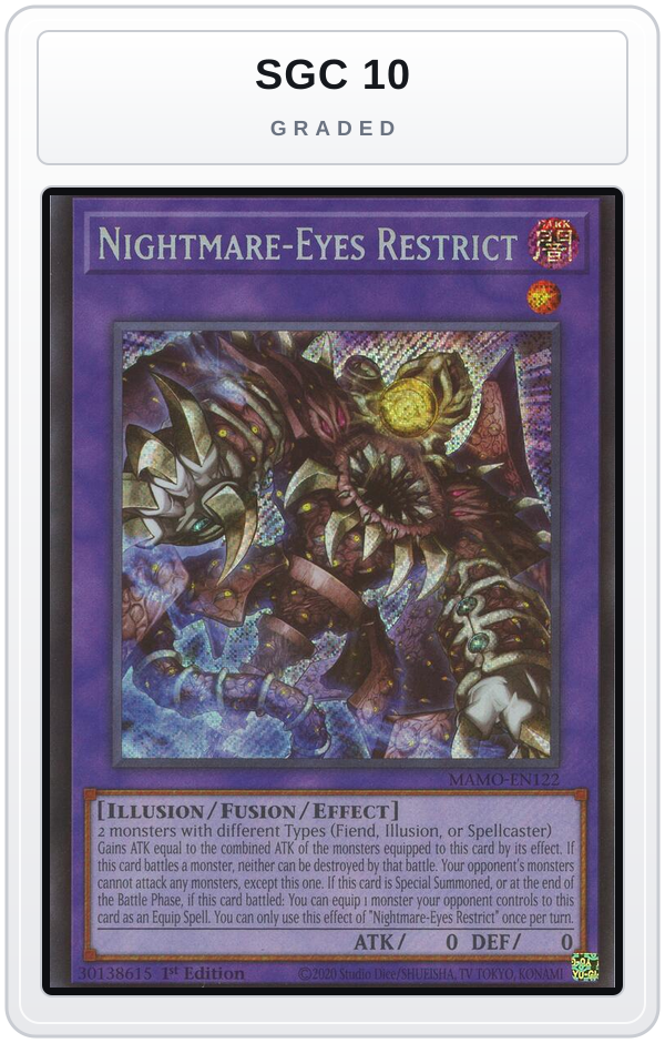 Graded - Nightmare-Eyes Restrict — SGC 10 graded overlay
