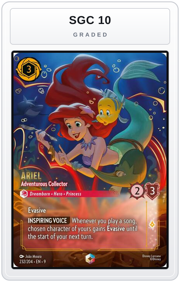 Graded - Ariel - Adventurous Collector (Enchanted) — SGC 10 graded overlay