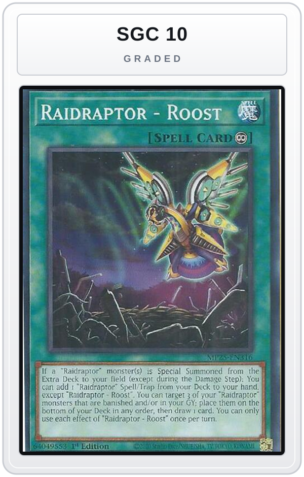 Graded - Raidraptor - Roost — SGC 10 graded overlay