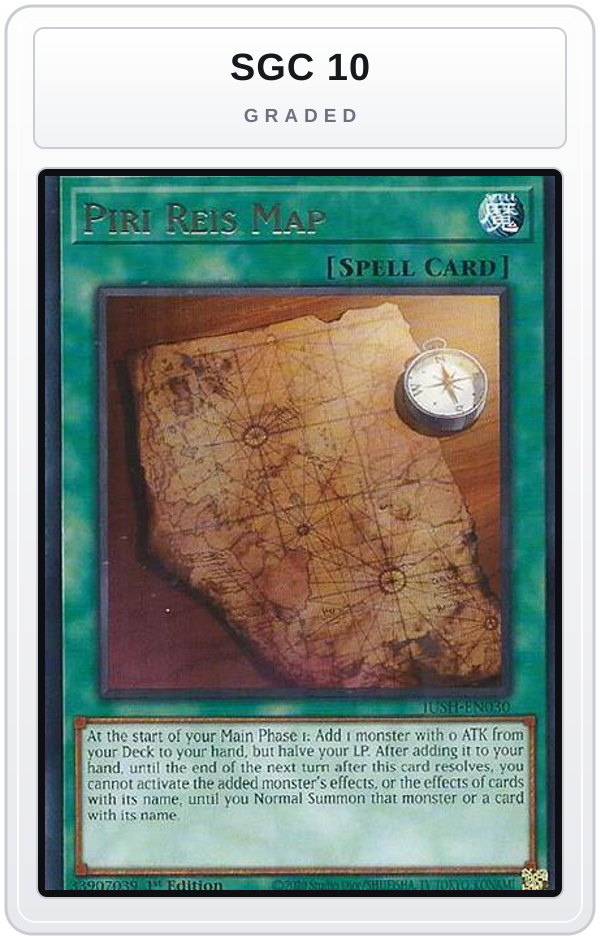 Graded - Piri Reis Map — SGC 10 graded overlay