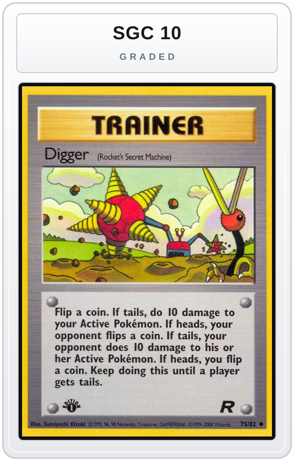 Graded - Digger (Rocket's Secret Machine) — SGC 10 graded overlay