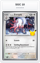 Graded - Hisuian Zoroark — SGC 10 graded overlay